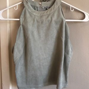 Suede crop top!